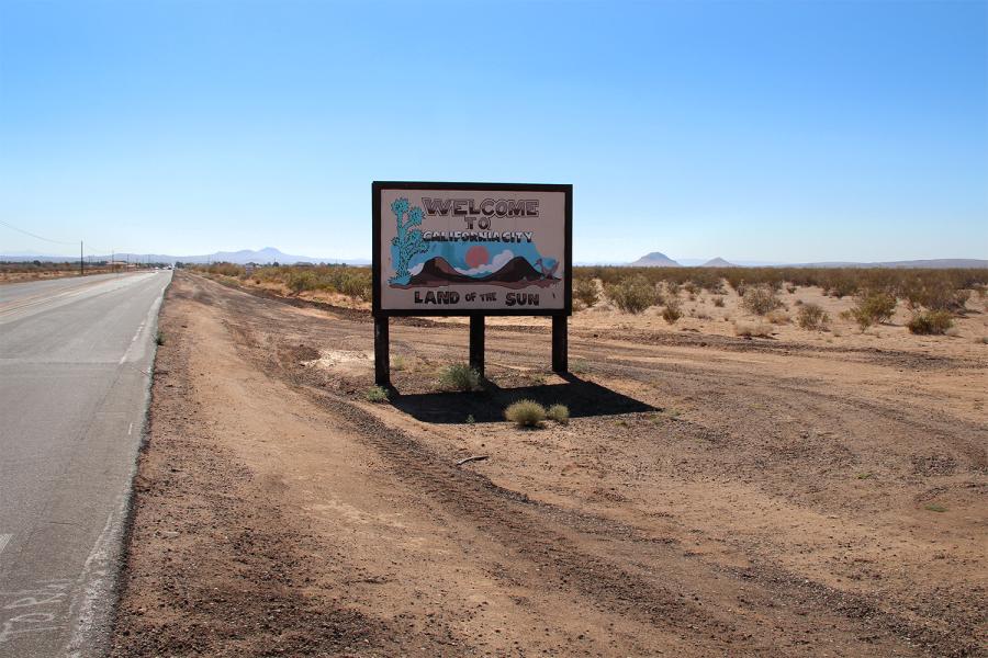Welcome Sign, California City, California